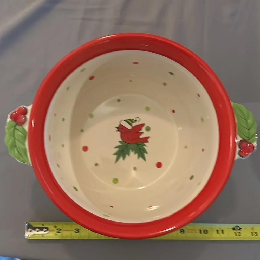 Temptations Christmas 4 Mixing Bowls Winter Whimsy Nesting Bowl Set